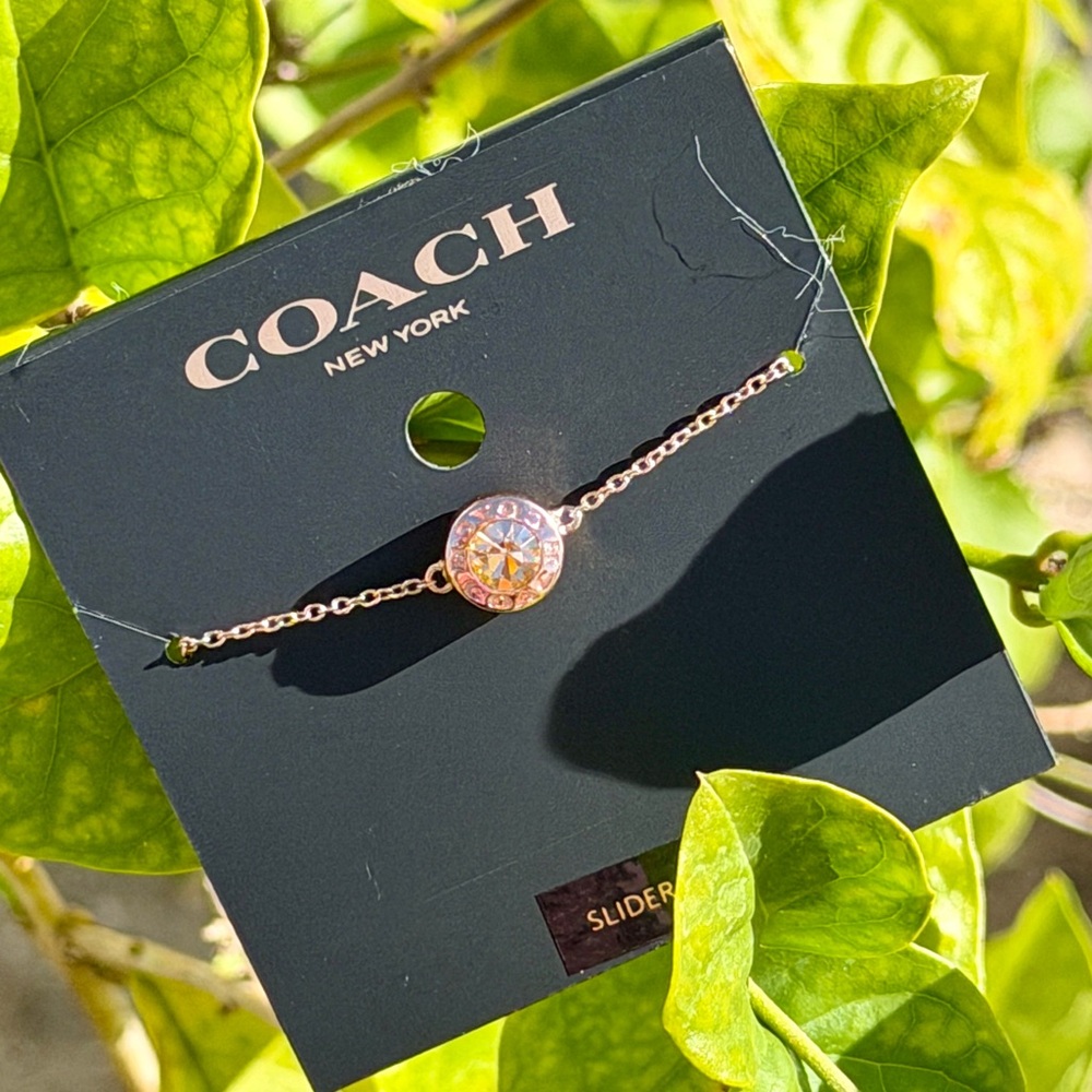 COACH Open Circle Slider Bracelet In Rose Gold